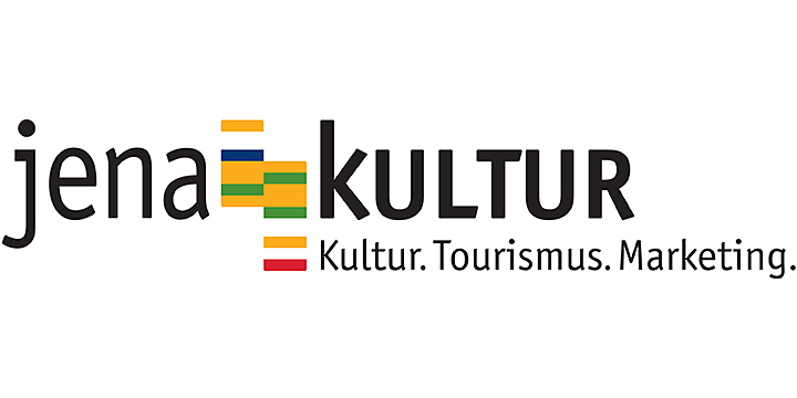 JenaKultur Wortbildmarke mit Schriftzug: JenaKultur Kultur. Tourismus. Marketing