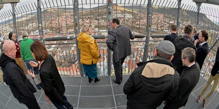 JZET Jurybesuch 17.01.2023 Baufeldbesichtigung  ©Stadt Jena/ Jürgen Scheere