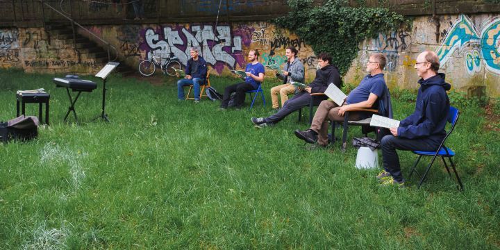 Chorprobe des Collegium Vocale auf dem Friedensberg Jena