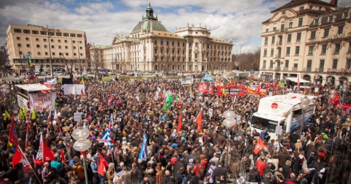 Demonstration zum NSU-Prozess in München