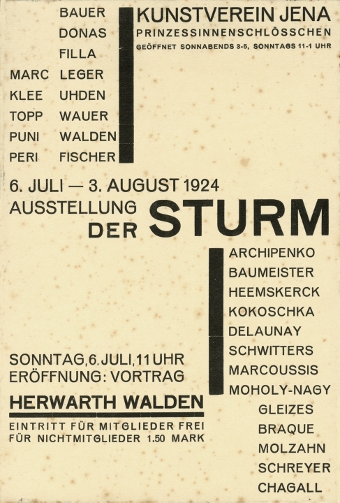 Walter Dexel, Plakat für den Jenaer Kunstverein, 1924