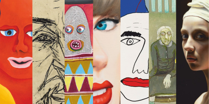 Collage aus Kunstwerken
