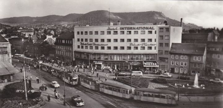 Historisches Foto vom Holzmarkt Jena