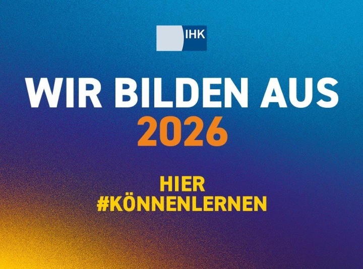 Siegel der IHK-Kampagne WIR BILDEN AUS 2026: Hier #könnenlernen