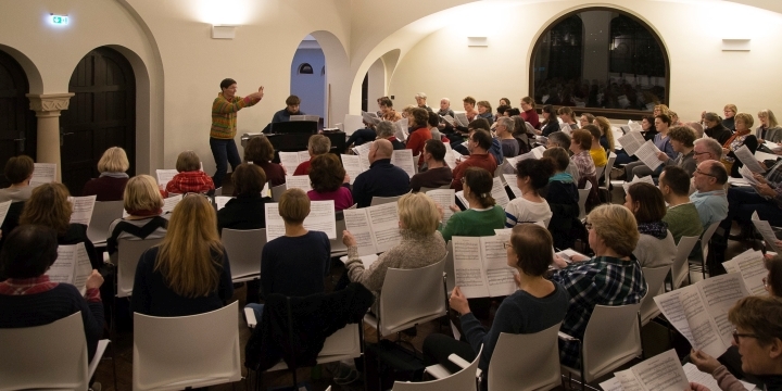 Probe des Philharmonischen Chors Jena im Normannenhaus