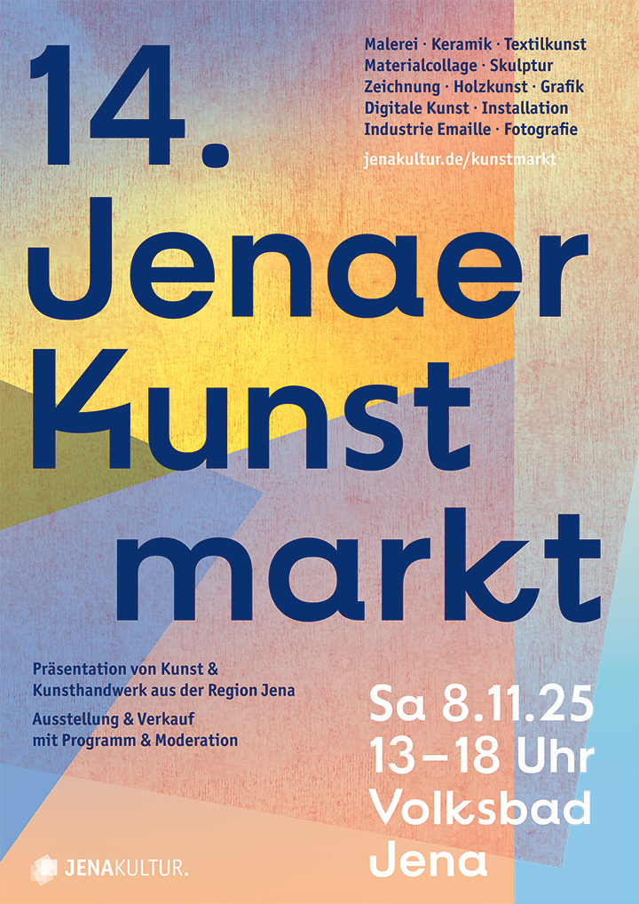 Plakat für den Jenaer Kunstmarkt 2025