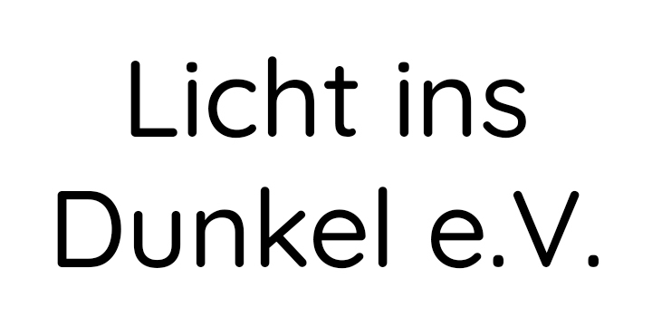 Schriftzug "Licht ins Dunkel e.V."