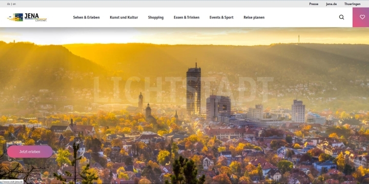 Screenshot neue visit-jena.de
