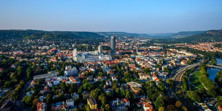 Stadtansicht Blick über Jena