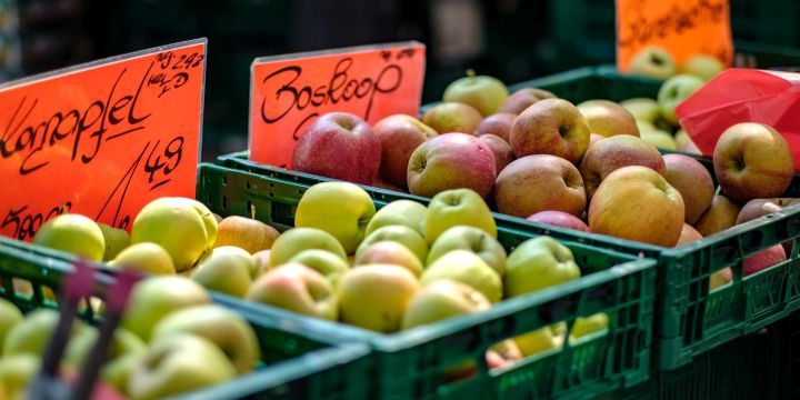 Äpfel auf dem Jenaer Wochenmarkt