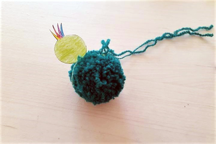 Bastelvorlage mit Bommel