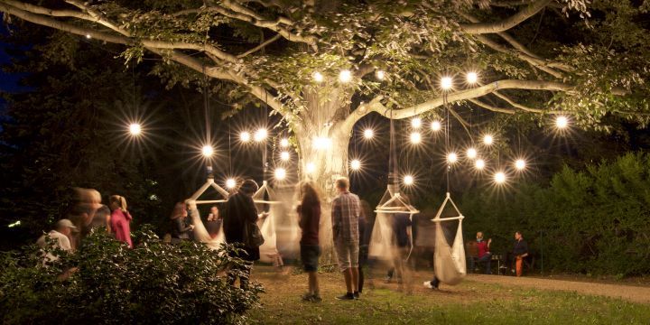 Klick Festival Baum Hängematten Lichter 
