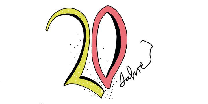Grafik 20 Jahre JenaKultur 2025  ©JenaKultur, skop, alma