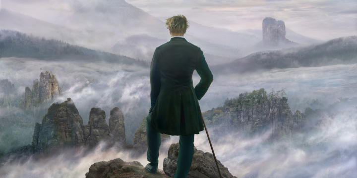 Lightbox von Hiroyuki Masuyama: Collage nach Nebelmeer von Caspar David Friedrich