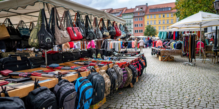 Taschen an einem Stand auf dem Bunten Markt in Jena  ©C. Häcker
