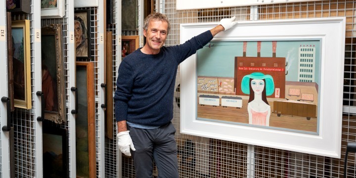 Erik Stephan im Depot der Kunstsammlung Jena  ©JenaKultur, C. Worsch