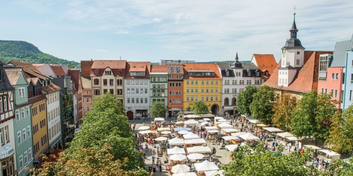 Blicka uf den Jenare Töpfermarkt  ©JenaKultur, C. Worsch