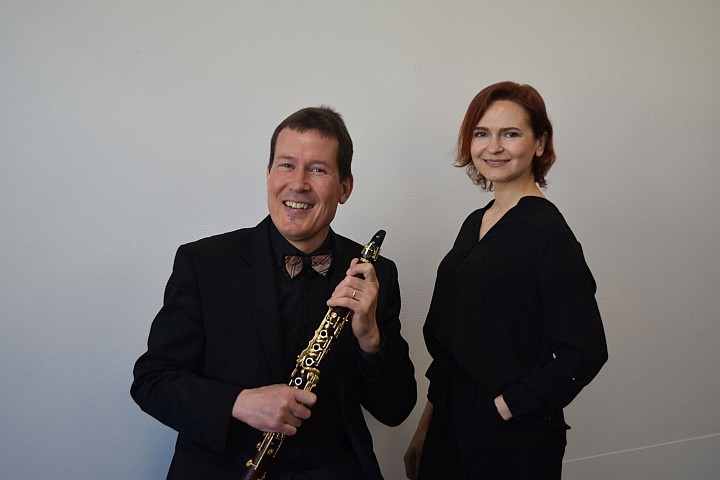Christof Reiff mit Klarinette und Ekaterina Chernozub 