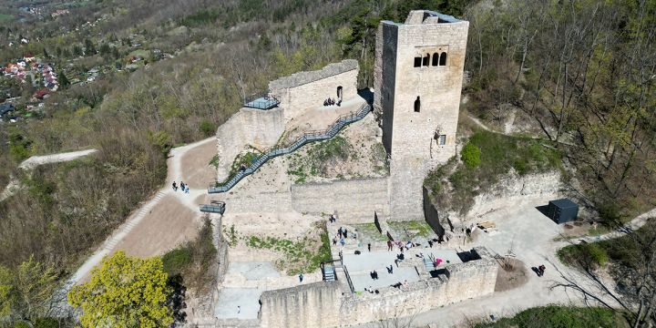Lobdeburg von oben, Drohnenaufnahme 2026