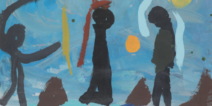 Furtwängler, Blatt 3 aus der Folge "Mär", 2004, Acryl, Druckfarbe aufKarton