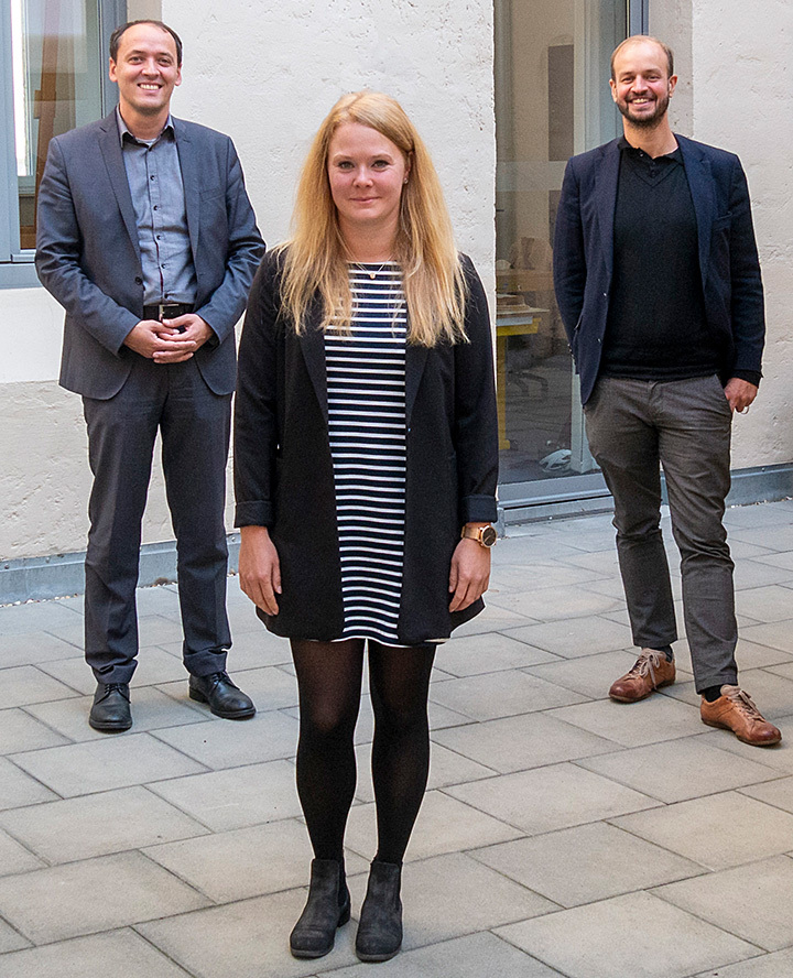 Christian Gerlitz, Katrin Hitziggrad und Jonas Zipf