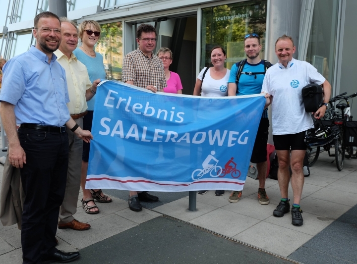 Jubiläumstour auf dem Saaleradweg – Empfang am 25.06.19 in Jena
