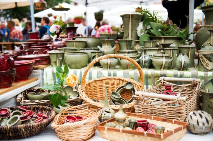 Töpferwaren auf dem Jenaer Töpfermarkt